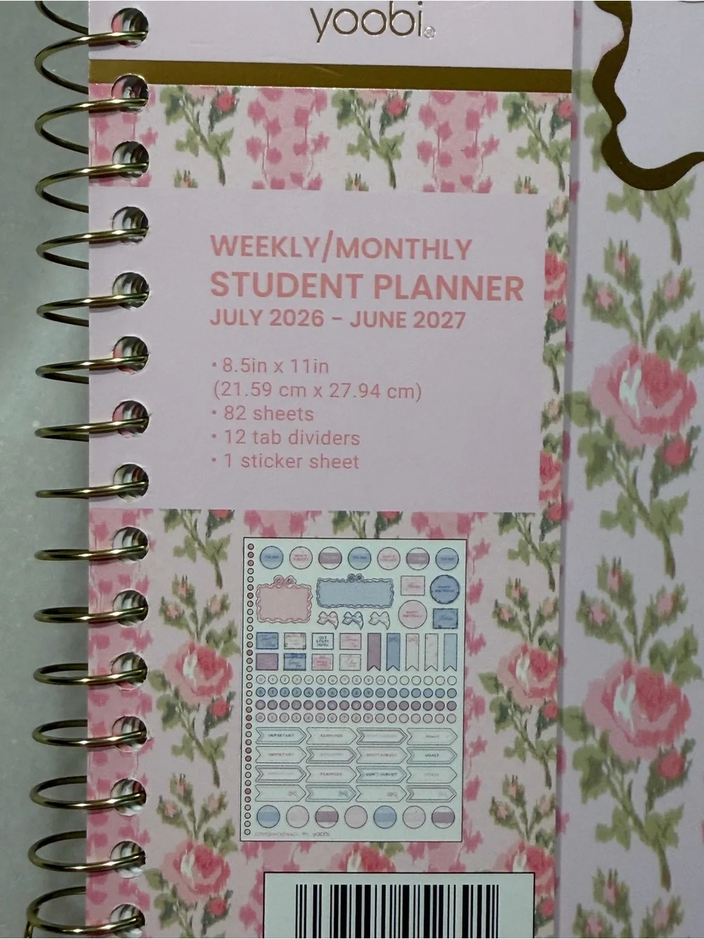 NWT LoveShackFancy x Target Yoobi Blooming Heirloom Pink Planner